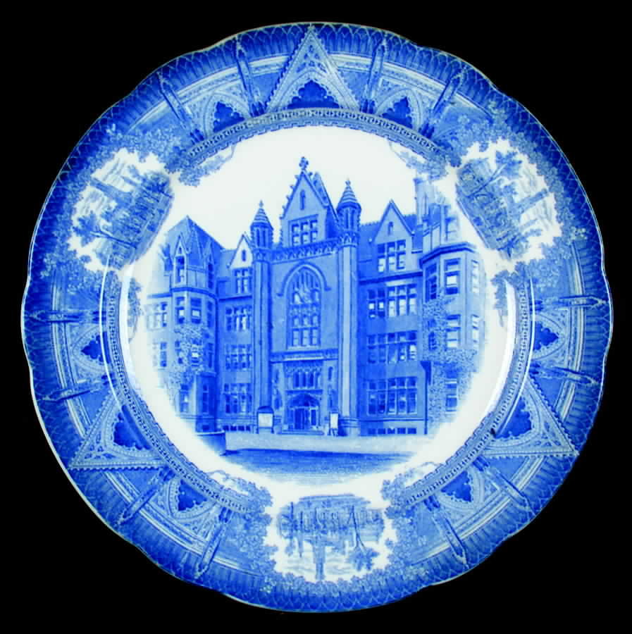 University of Chicago Blue Dinner Plate by Spode-1