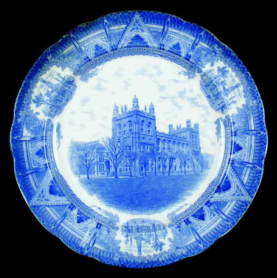 University of Chicago Blue Dinner Plate by Spode-1