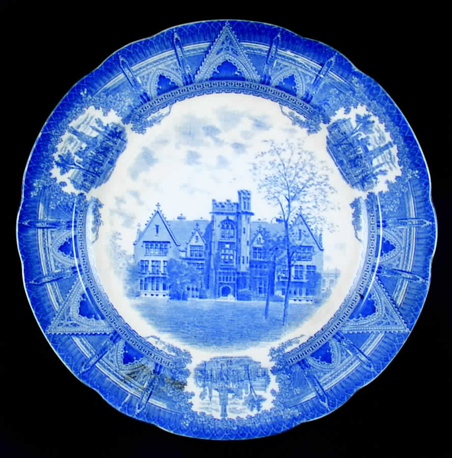 University of Chicago Blue Dinner Plate by Spode-1