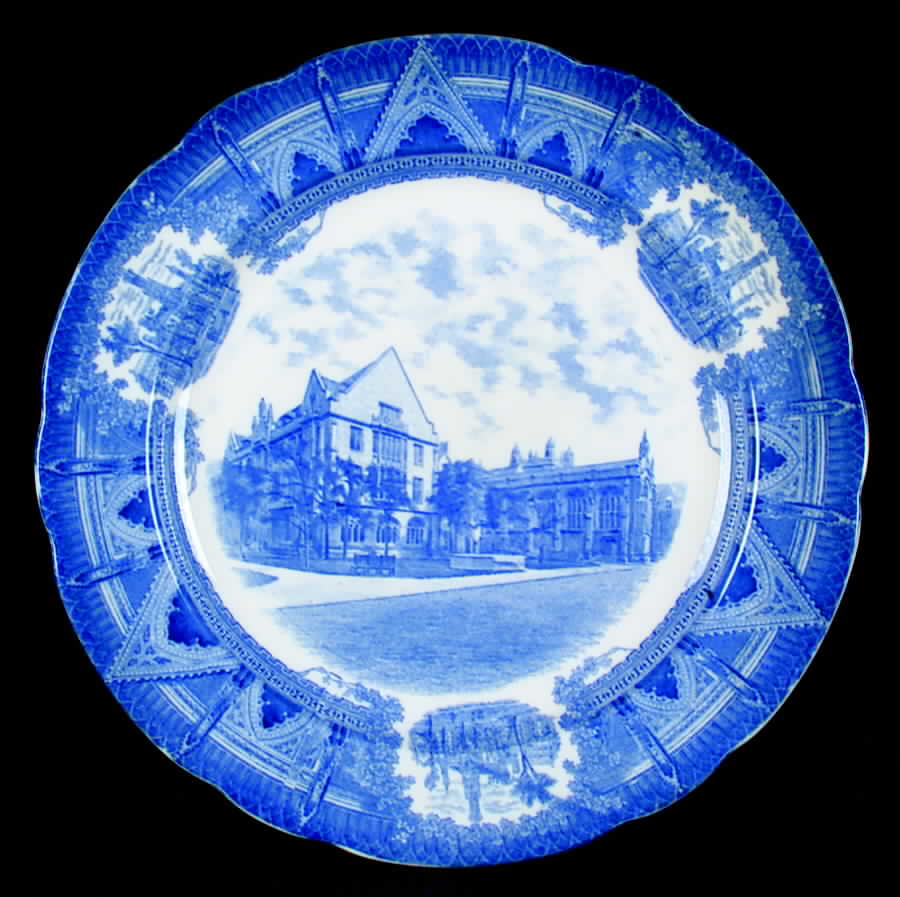 University of Chicago Blue Dinner Plate by Spode-1