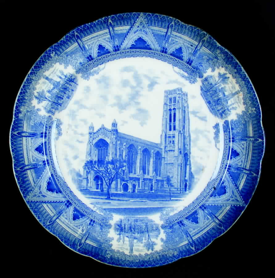 University of Chicago Blue Dinner Plate by Spode-1