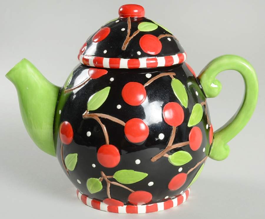 Cherries (No Verge) Teapot & Lid by Sakura-1
