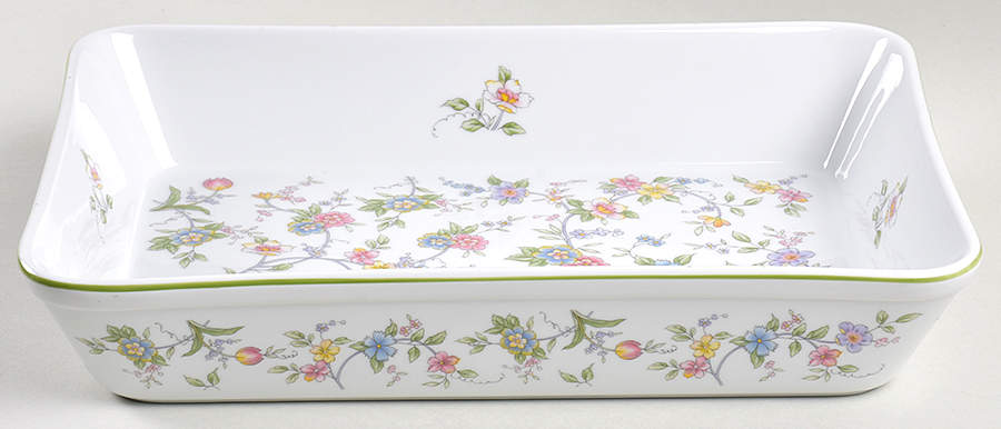 Corona (Green Trim) 12" Rectangular Baker by Sadek-1