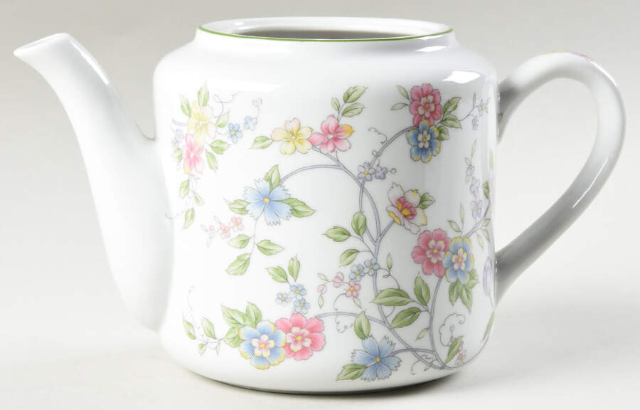 Corona (Green Trim) Teapot No Lid by Sadek-1