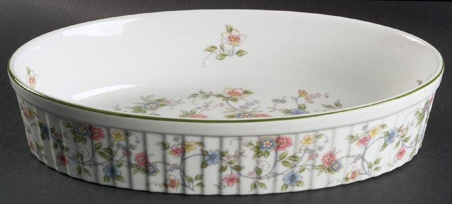 Corona (Green Trim) 12'' Oval Baker by Sadek-1