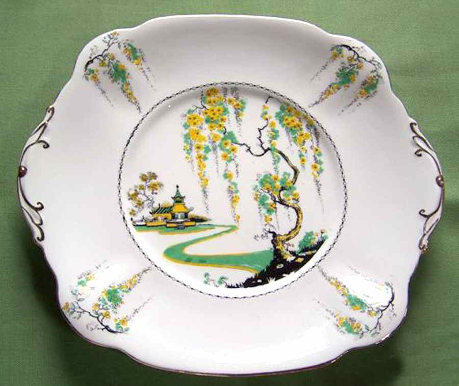 Pagoda Handled Cake Plate by Standard China-1