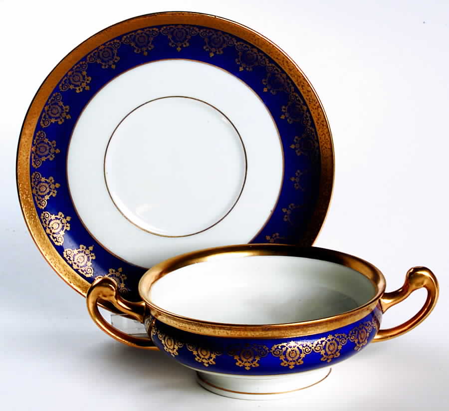 SFR23 Footed Cream Soup Bowl & Saucer Set by Stouffer-1