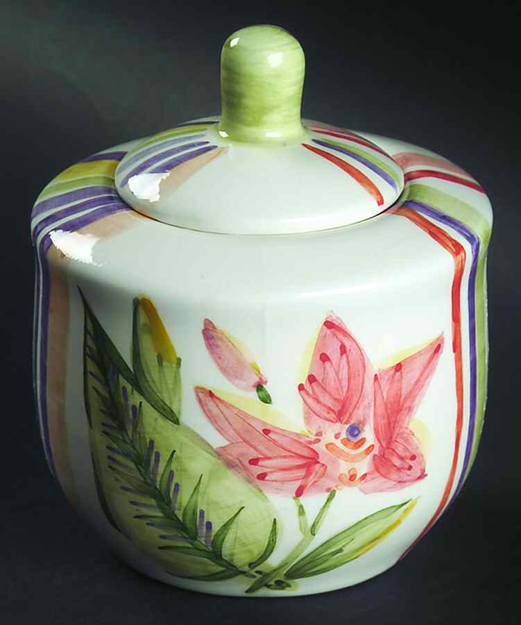 Maui Sugar Bowl & Lid by Sango-1