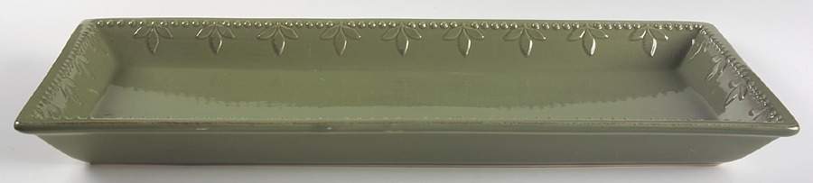 Sorrento Oregano (Green) 18" Rectangular Serving Platter by Signature-1