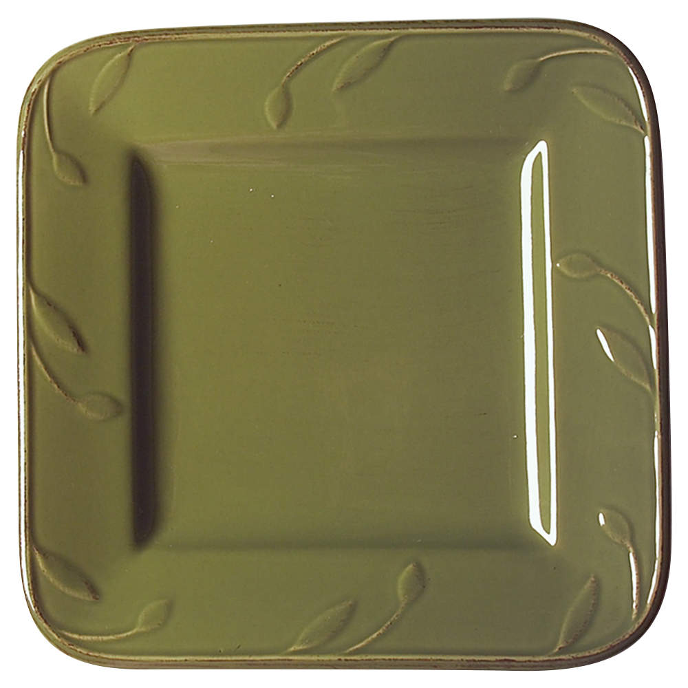 Sorrento Oregano (Green) Square Salad Plate by Signature-1