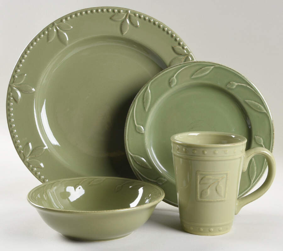 Sorrento Oregano (Green) 4 Piece Place Setting by Signature-1