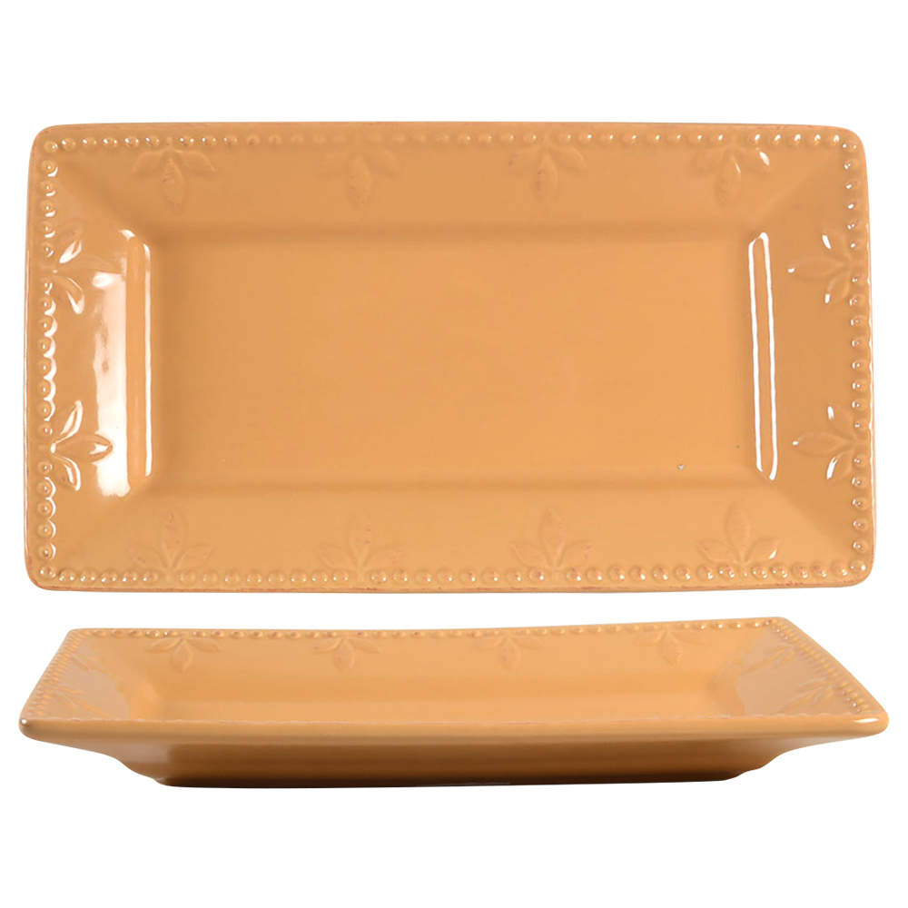 Sorrento Wheat (Gold) Rectangular Tray 11" by Signature-1