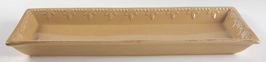 Sorrento Wheat (Gold) 18" Rectangular Serving Platter by Signature-1