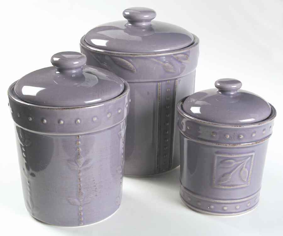Sorrento Grappa (Plum) (3 Piece) Canister Set (Box Set) by Signature-1