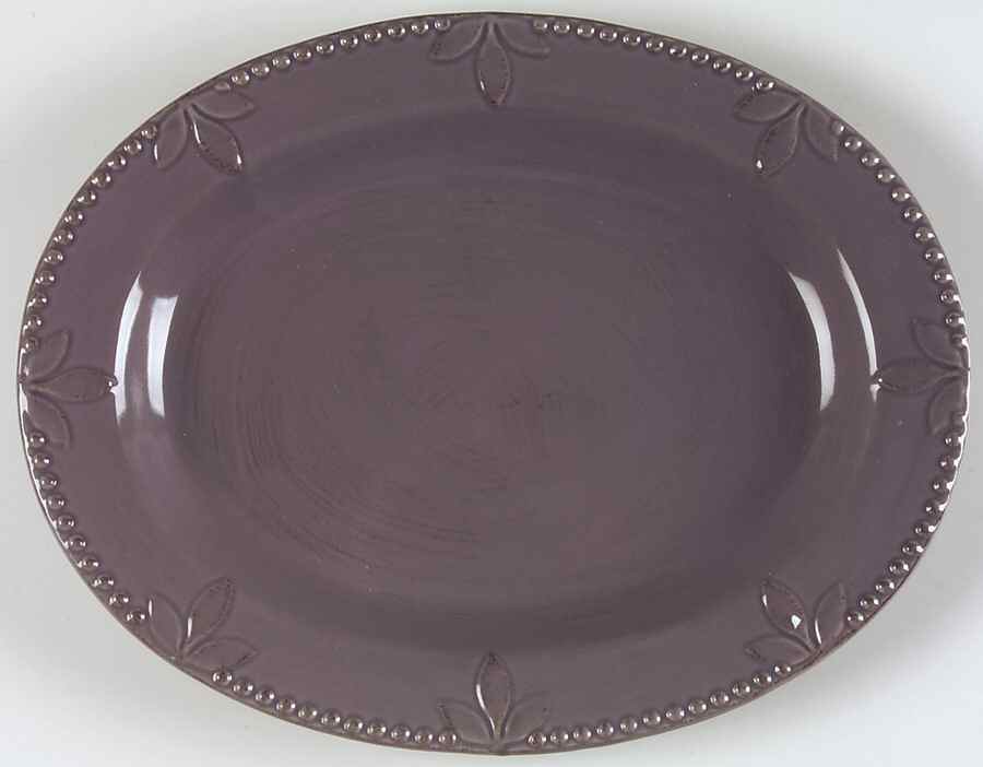 Sorrento Grappa (Plum) 14" Oval Serving Platter by Signature-1