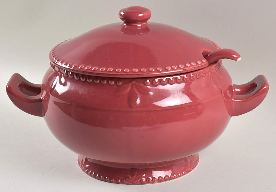 Sorrento Beaujolais (Burgundy) Tureen & Lid w/Ladle by Signature-1