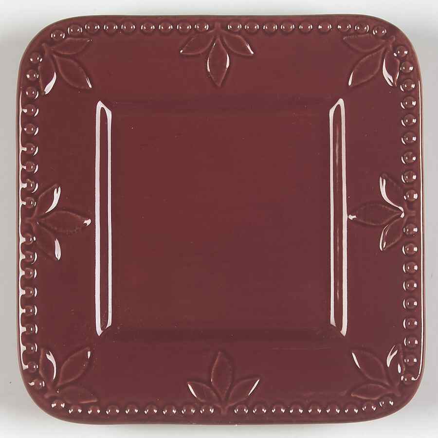 Sorrento Beaujolais (Burgundy) Square Bread & Butter Plate by Signature-1