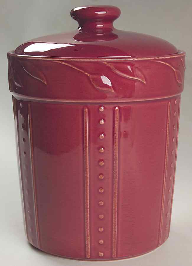 Sorrento Beaujolais (Burgundy) Large Canister & Lid by Signature-1