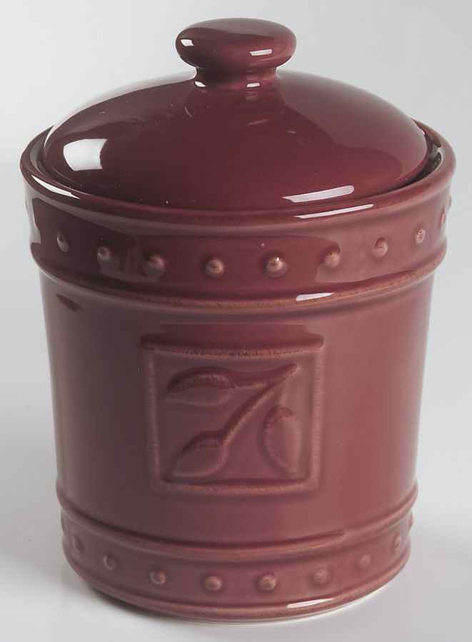 Sorrento Beaujolais (Burgundy) Small Canister & Lid by Signature-1