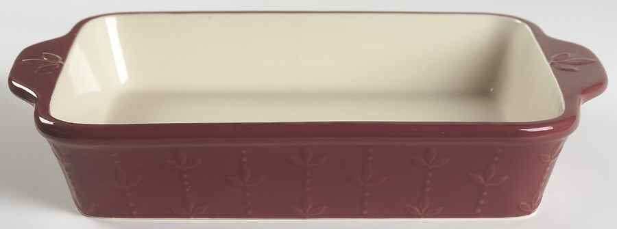 Sorrento Beaujolais (Burgundy) 13"  Rectangular Baker by Signature-1