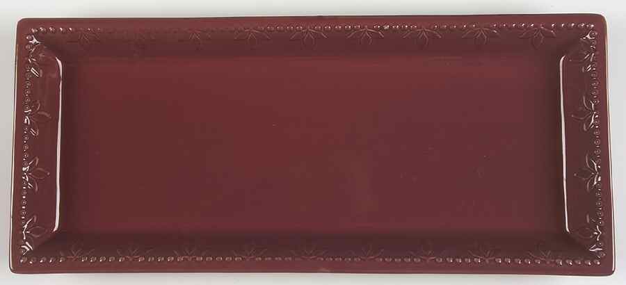 Sorrento Beaujolais (Burgundy) 18" Rectangular Serving Platter by Signature-1