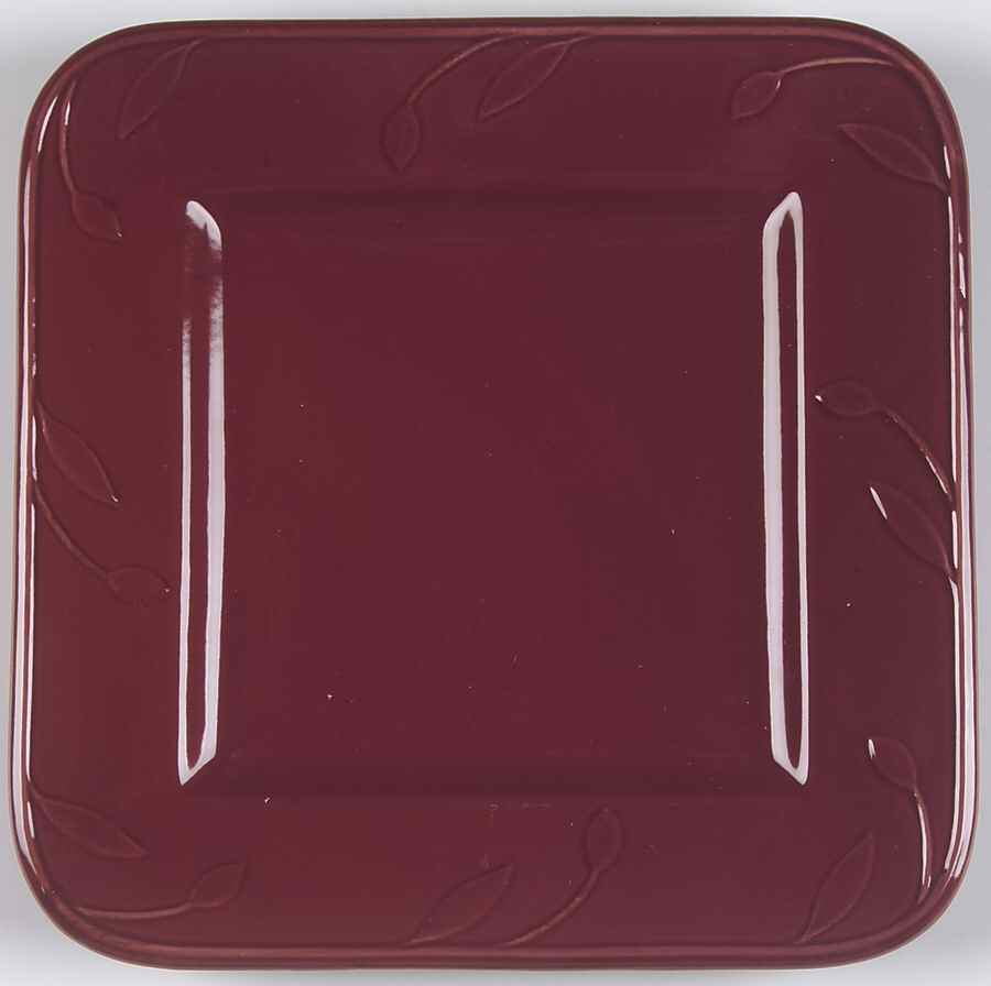 Sorrento Beaujolais (Burgundy) Square Salad Plate by Signature-1