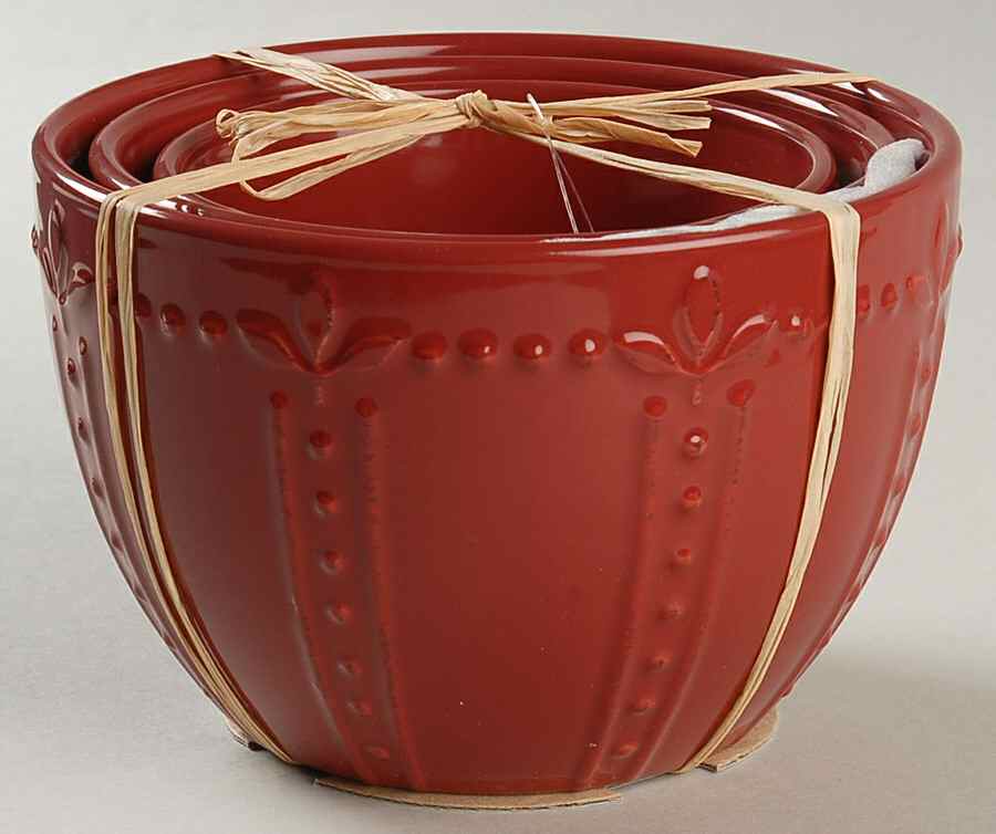 Sorrento Beaujolais (Burgundy) Mixing Bowl Set (MB6, MB5, MB4) by Signature-1