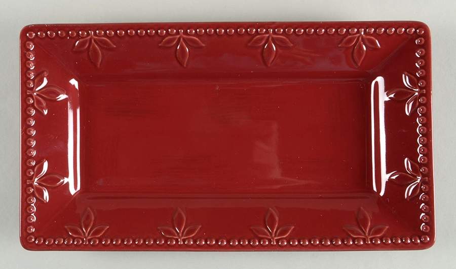 Sorrento Beaujolais (Burgundy) Rectangular Tray 11" by Signature-1