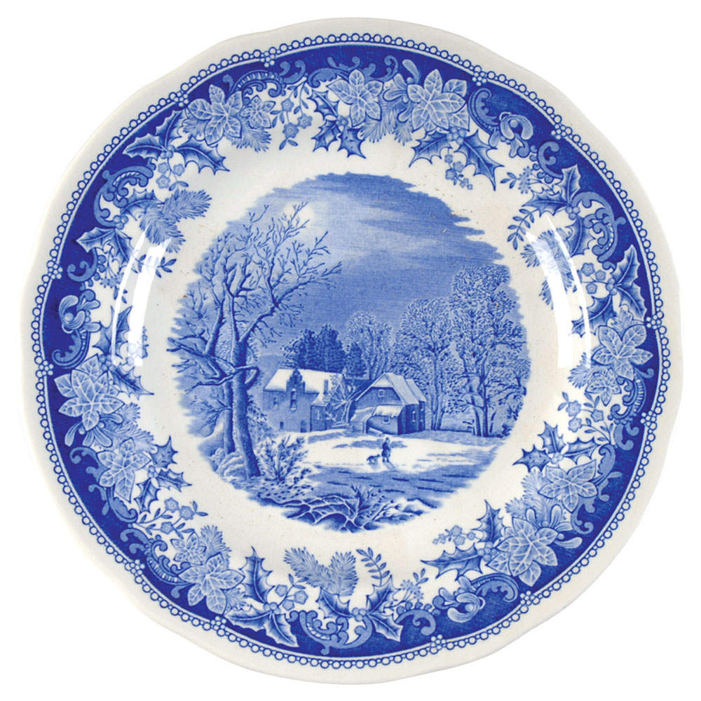 Winter's Eve Blue (Camilla Shape) Salad Plate by Spode-1