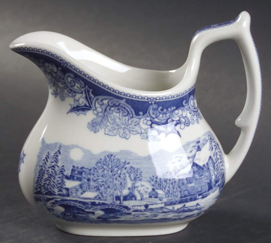 Winter's Eve Blue (Camilla Shape) Creamer by Spode-1