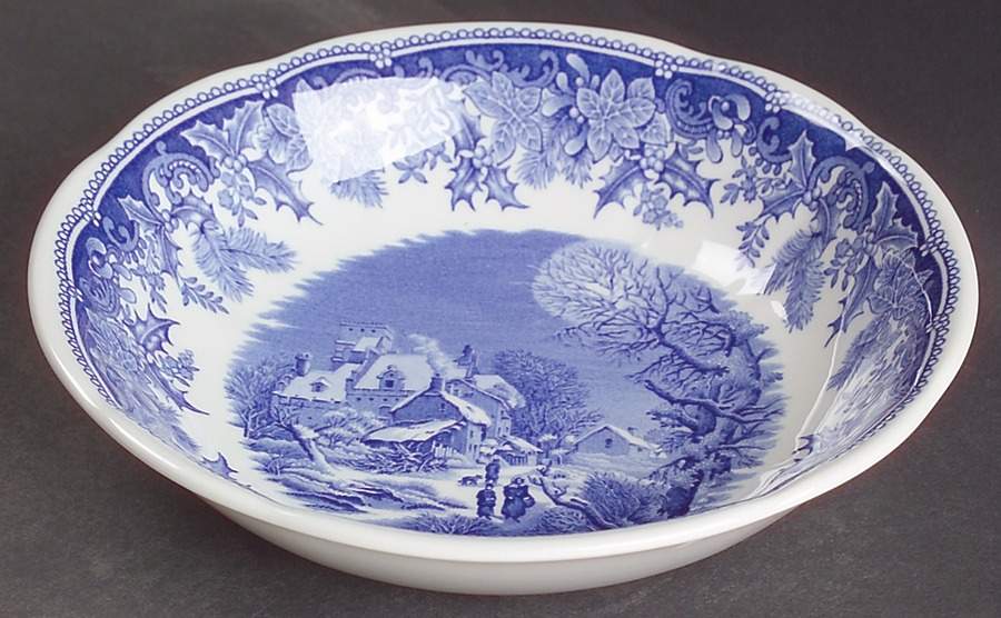 Winter's Eve Blue (Camilla Shape) Coupe Cereal Bowl by Spode-1