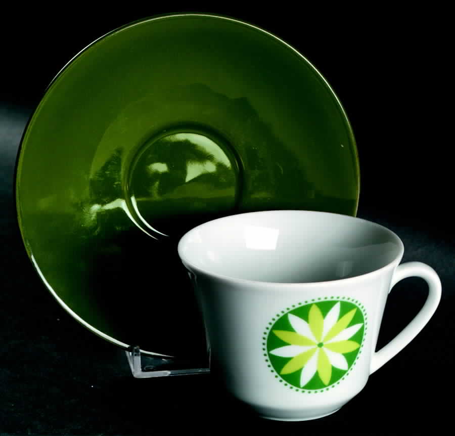 48664 Flat Cup & Saucer Set by Seltmann-1