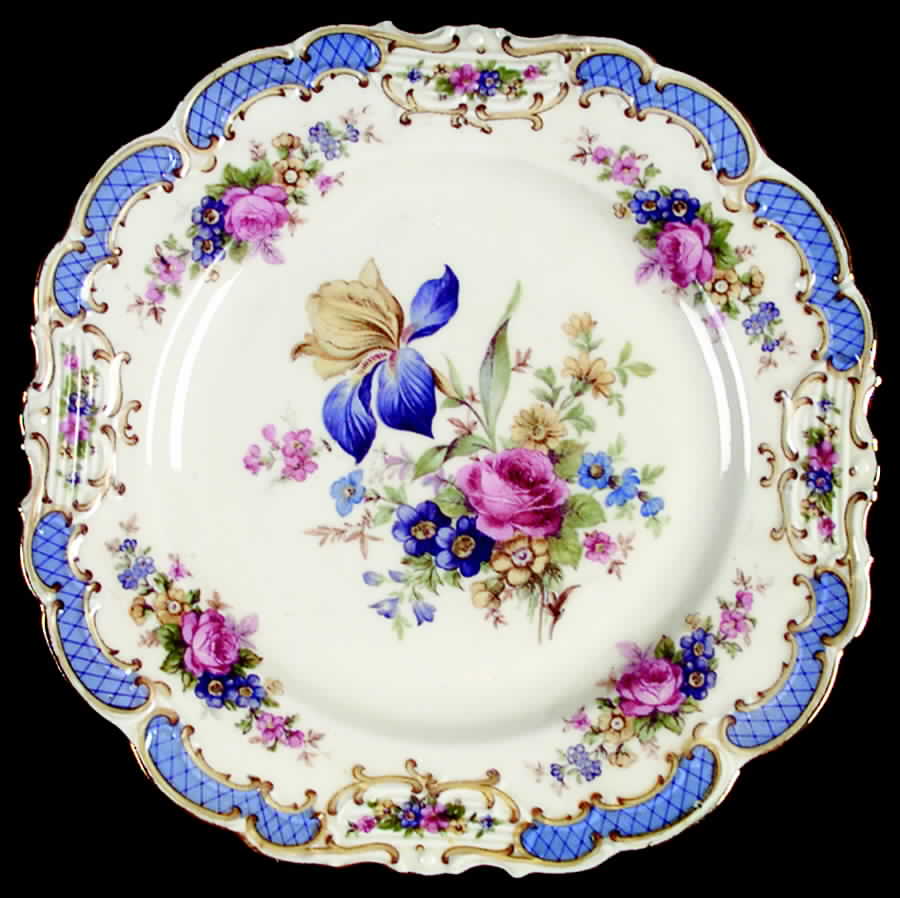 SWH29 Blue Square Salad Plate by Schwarzenhammer-1