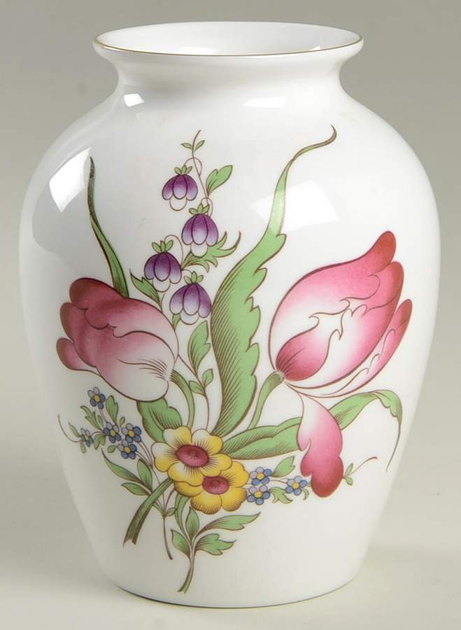 Marlborough Spray (Gold Trim) 5" Vase by Spode-1