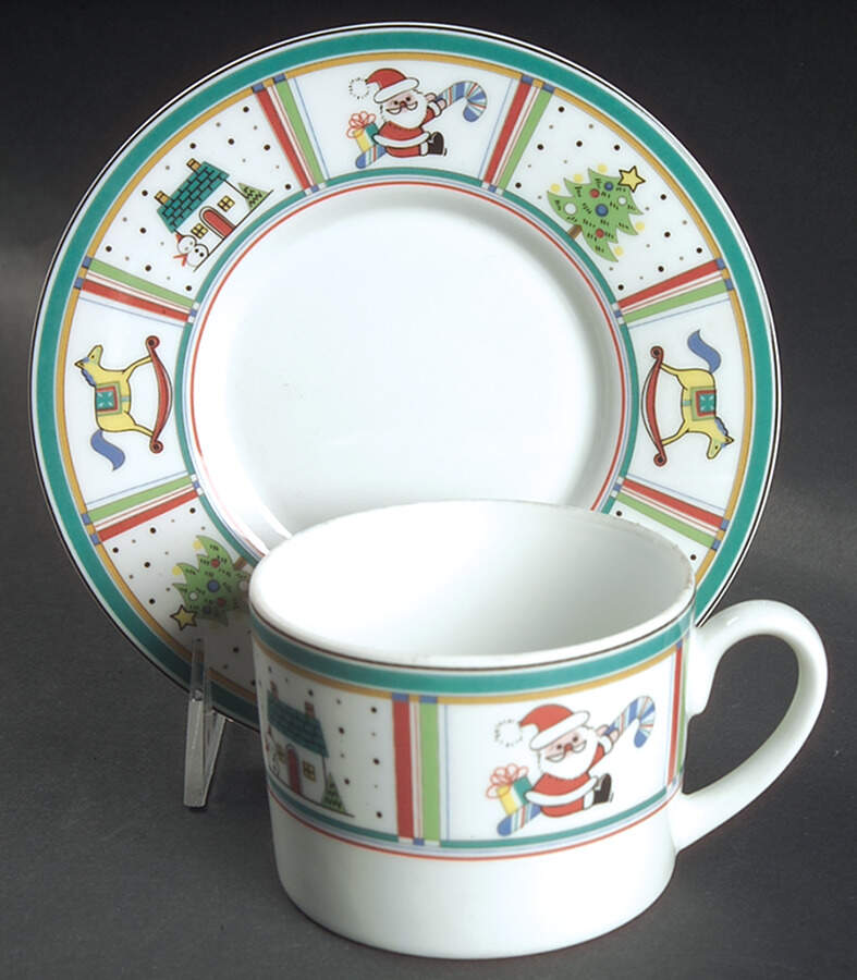 Holiday Charm Flat Cup & Saucer Set by Studio Nova-1