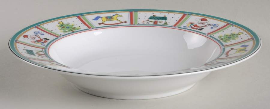 Holiday Charm Large Rim Soup Bowl by Studio Nova-1