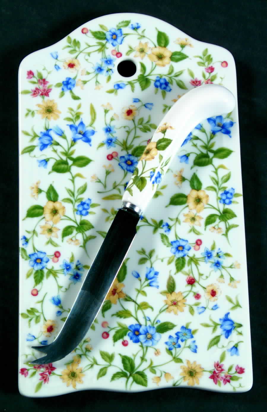 Spring Time 2 Piece Cheese Dish and Knife Set by Sadek-1