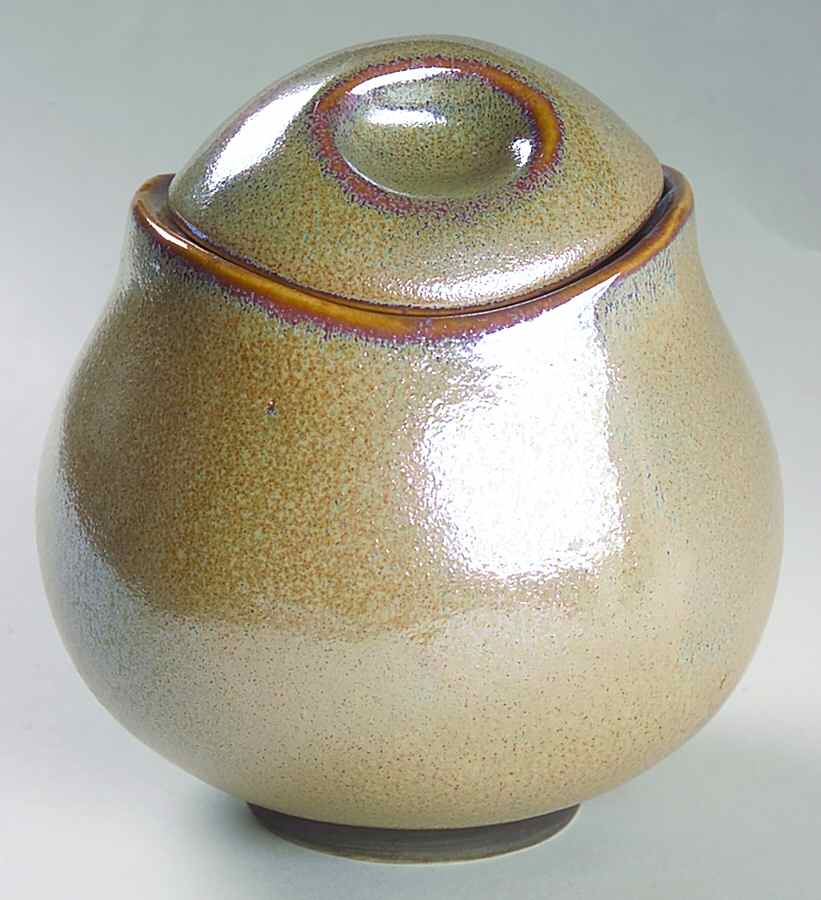 Pearltone Gold Sugar Bowl & Lid by Sango-1