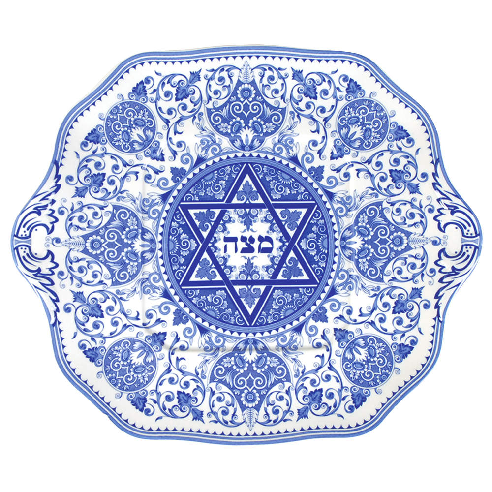 Blue Room (Judaic Collection) Matzo/Matzoh Plate by Spode-1