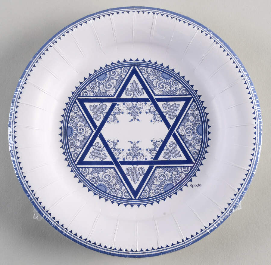 Blue Room (Judaic Collection) (Pack of 16) Paper Luncheon Plates by Spode-1
