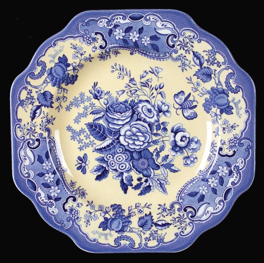 Blue Room Garden Collection (Yellow Background) Buffet/Dessert Plate by Spode-1