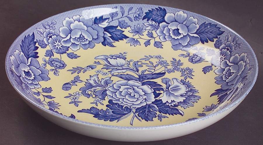 Blue Room Garden Collection (Yellow Background) 8" Individual Pasta Bowl by Spode-1