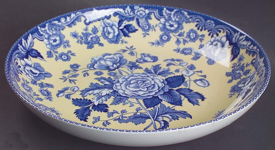 Blue Room Garden Collection (Yellow Background) 8" Individual Pasta Bowl by Spode-1