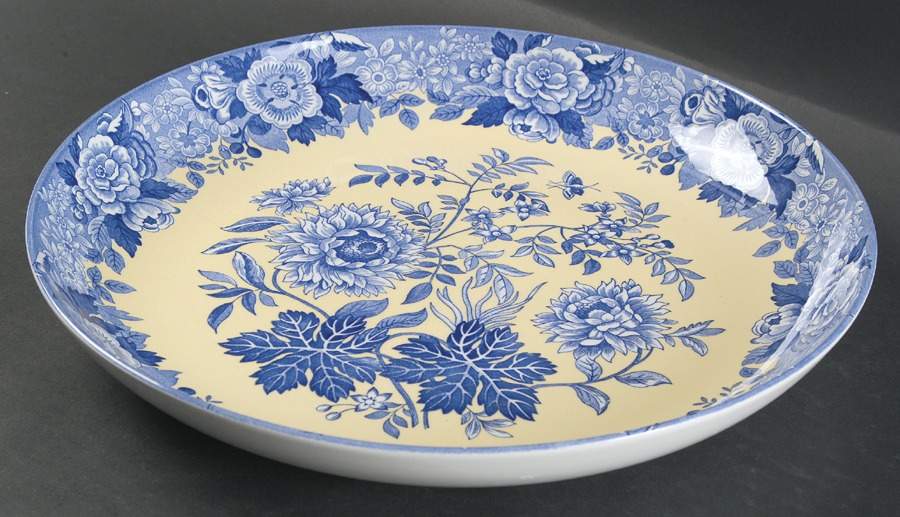 Blue Room Garden Collection (Yellow Background) 11" Pasta Serving Bowl by Spode-1