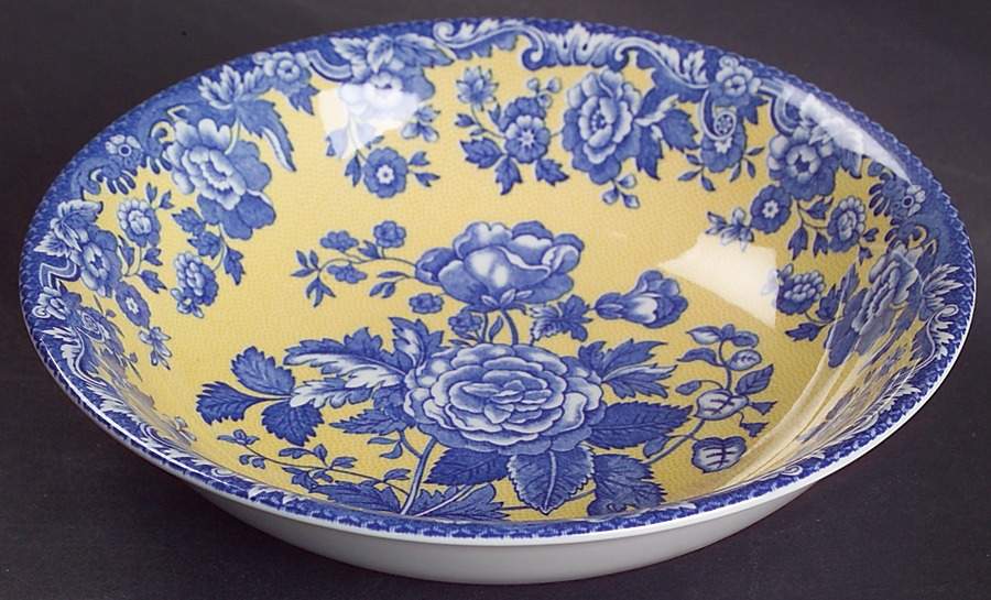 Blue Room Garden Collection (Yellow Background) Coupe Cereal Bowl by Spode-1