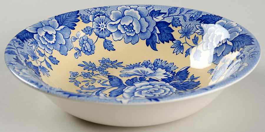 Blue Room Garden Collection (Yellow Background) Ascot Coupe Cereal Bowl by Spode-1