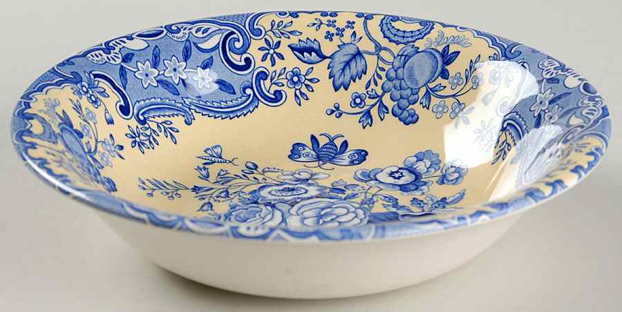 Blue Room Garden Collection (Yellow Background) Ascot Coupe Cereal Bowl by Spode-1