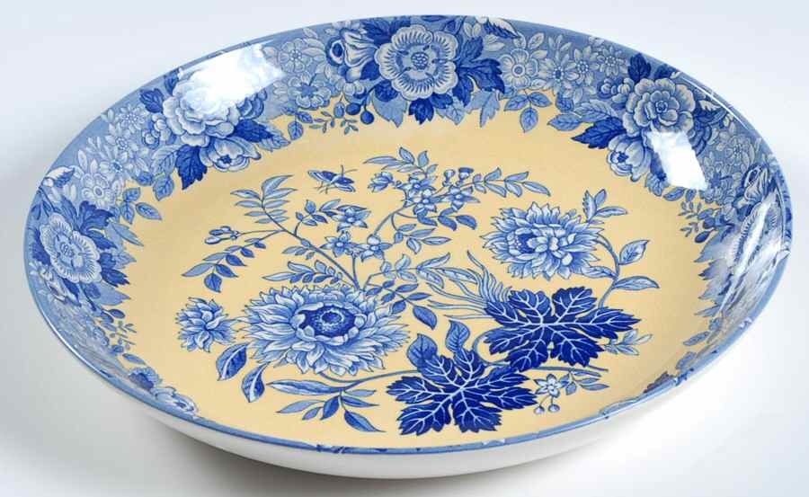 Blue Room Garden Collection (Yellow Background) 10" Individual Pasta Bowl by Spode-1