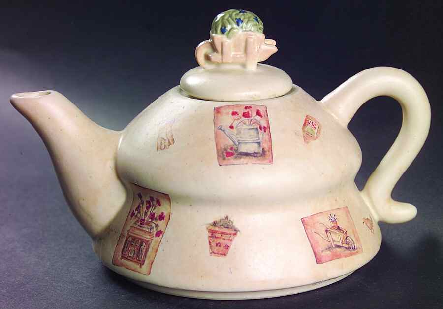 Summer Fields Individual Teapot & Lid with Cup by Sonoma Home-1