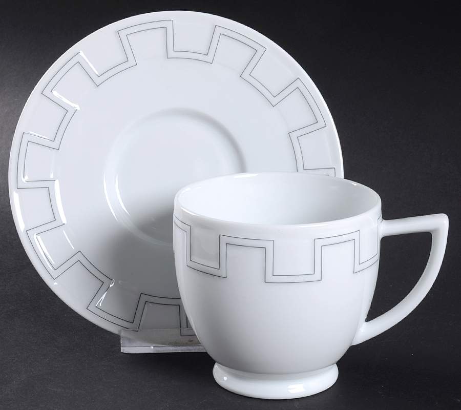 Corinth Footed Cup & Saucer Set by Sasaki-1